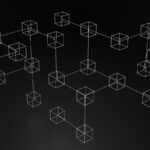 a black and white photo of a bunch of cubes