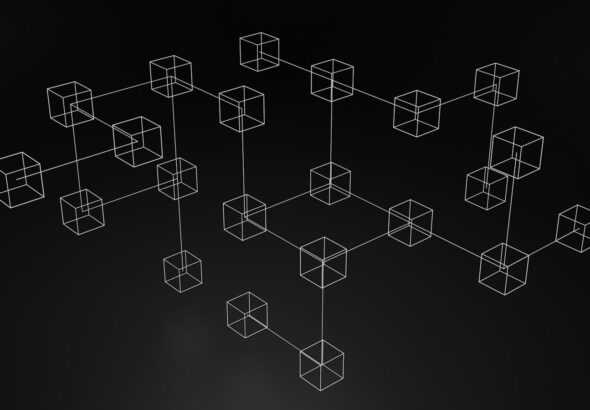 a black and white photo of a bunch of cubes