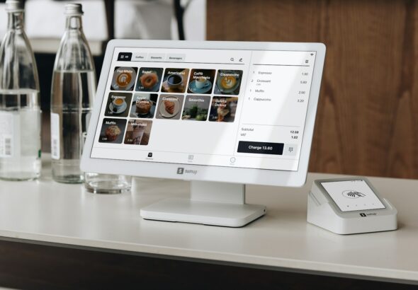 A desktop computer sitting on top of a desk